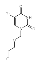 1-(2-羟基乙氧基)甲基-5-溴尿嘧啶结构式