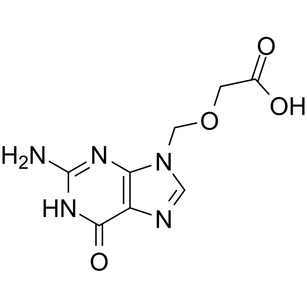 9-Carboxymethoxymethylguanine结构式