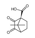 (4S)-7,7-dimethyl-2,3-dioxobicyclo[2.2.1]heptane-4-carboxylic acid结构式