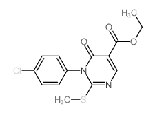 ethyl 1-(4-chlorophenyl)-2-methylsulfanyl-6-oxo-pyrimidine-5-carboxylate Structure