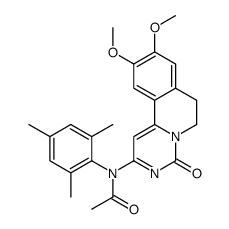 N-(9,10-dimethoxy-4-oxo-6,7-dihydropyrimido[6,1-a]isoquinolin-2-yl)-N-(2,4,6-trimethylphenyl)acetamide结构式