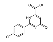 2-(4-CHLORO-PHENYL)-6-OXO-1,6-DIHYDRO-PYRIMIDINE-4-CARBOXYLIC ACID结构式