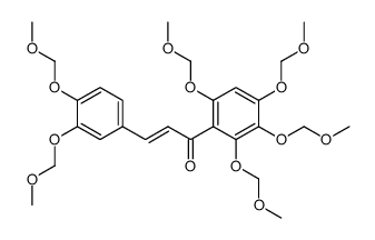 2',4',5',6',3,4-hexa(methoxymethoxy)chalcone结构式