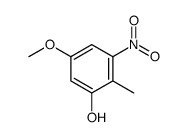 2-羟基-4-甲氧基-6-硝基甲苯结构式