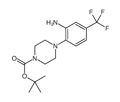 4-(2-氨基-4-三氟甲基-苯基)-哌嗪-1-羧酸叔丁酯结构式