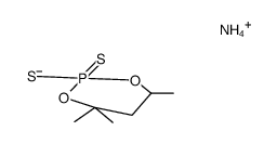 ammonium 4,4,6-trimethyl-1,3,2-dioxaphosphorinane-2-thione-2-thiolate结构式