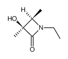 r,2,t,3-dimethyl-1-ethyl-3-hydroxyazetidin-2-one结构式