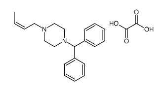 1-benzhydryl-4-but-2-enylpiperazine,oxalic acid结构式