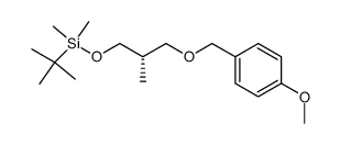 (1,1-dimethylethyl)(dimethyl){[(2S)-2-methyl-3-({[4-(methyloxy)phenyl]methyl}oxy)propyl]oxy}silane结构式