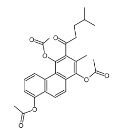 1-(1,4,8-triacetoxy-2-methyl-3-phenanthryl)-4-methylpentan-1-one Structure