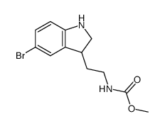 5-bromo-2,3-dihydro-Nb-methoxycarbonyltryptamine结构式
