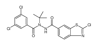6-Benzothiazolecarboxylic acid, 2-chloro-, 2-(3,5-dichlorobenzoyl)-2-(1,1-dimethylethyl)hydrazide结构式