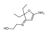 2-[(5-amino-2,2-diethylfuran-3-ylidene)amino]ethanol Structure