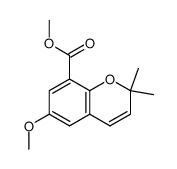 6-Methoxy-2,2-dimethyl-2H-chromene-8-carboxylic acid methyl ester结构式