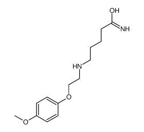 5-[2-(4-methoxyphenoxy)ethylamino]pentanamide结构式
