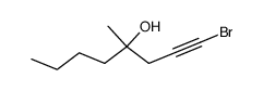 1-bromo-4-methyl-oct-1-yn-4-ol结构式