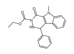 ethyl 5-methyl-4-oxo-1-phenyl-1,2,4,5-tetrahydro-3H-pyridazino[4,5-b]indole-3-carboxylate Structure