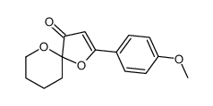 2-(4-methoxyphenyl)-1,10-dioxaspiro[4.5]dec-2-en-4-one结构式