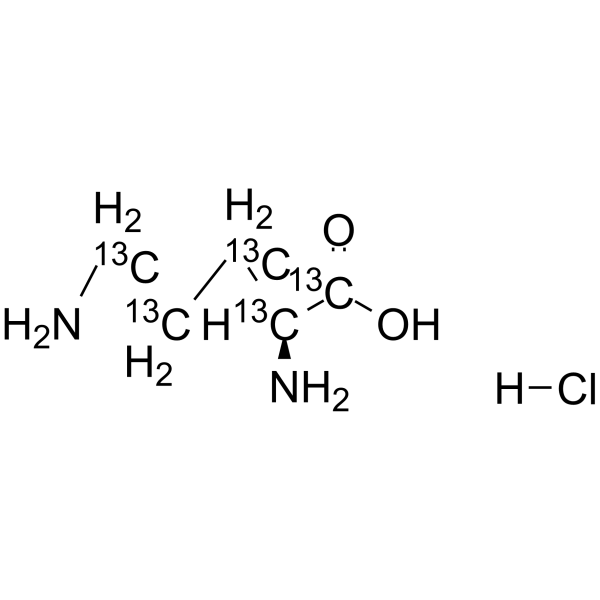 L-Ornithine-1,2,3,4,5-13C5 hydrochloride Structure