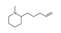 1-methyl-2-pent-4-enyl-piperidine结构式
