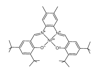 [Ni(N,N'-bis(3,5-di-tert-butylsalicylidene)-4,5-dimethyl-1,2-phenylenediamine)]结构式