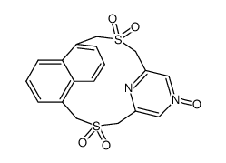 2,13-Dithia<3>(1,5)naphthalino<3>(2,6)pyrazinophan-N,S,S,S',S'-pentaoxid结构式
