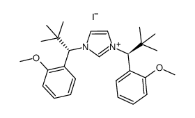 1,3-bis[(S)-1-(4-methoxy-[1,1'-biphenyl]-3-yl)-2,2-dimethylpropyl]-1H-imidazol-3-ium iodide Structure