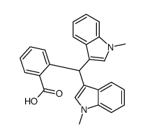 2-[Bis(1-methyl-1H-indol-3-yl)methyl]benzoic acid Structure