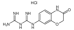 (3-Oxo-3,4-dihydro-2H-1,4-benzoxazin-7-yl)biguanidine hydrochloride结构式