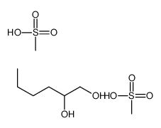hexane-1,2-diol,methanesulfonic acid结构式