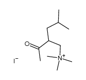 (2-Acetyl-4-methylpentyl)trimethylammonium iodide structure