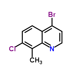 4-溴-7-氯-8-甲基喹啉结构式