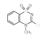 4H-1,2,4-Benzothiadiazine,3-chloro-4-methyl-, 1,1-dioxide结构式