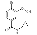 N-环丙基-4-溴-3-甲氧基苯甲酰胺结构式