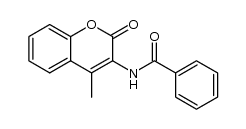 3-N-benzoylamino-4-methylcoumarin Structure