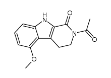 2-acetyl-5-methoxy-1-oxo-1,2,3,4-tetrahydro-β-carboline结构式