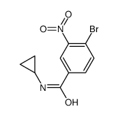N-环丙基-4-溴-3-硝基苯甲酰胺结构式