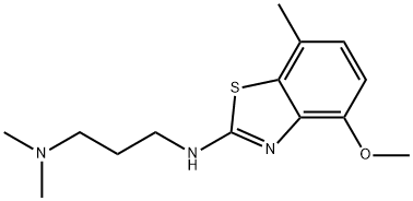 N'-(4-甲氧基-7-甲基-1,3-苯并噻唑-2-基)-N,N-二甲基丙烷-1,3-二胺结构式