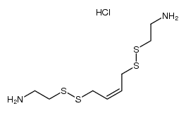 (Z)-1,4-Bis(2-aminoethyldithio)-2-butene dihydrochloride结构式