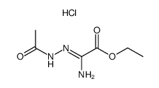 (Acetyl-hydrazono)-amino-acetic acid ethyl ester; hydrochloride Structure