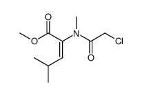 (E)-2-[(2-Chloro-acetyl)-methyl-amino]-4-methyl-pent-2-enoic acid methyl ester Structure