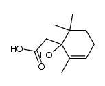 (+/-)-(1-hydroxy-2,6,6-trimethyl-2-cyclohexenyl)acetic acid结构式