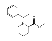 (R)-methyl 1-((S)-1-phenylethyl)piperidine-2-carboxylate结构式