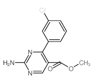 2-氨基-4-(3-氯苯基)嘧啶-5-羧酸甲酯结构式