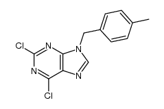 2,6-dichloro-9-(4-methylphenylmethyl)-9H-purine结构式