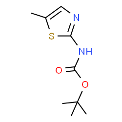叔丁基-N-(5-甲基-1,3-噻唑-2-基)氨基甲酸叔丁酯结构式