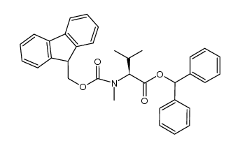 N-Fmoc-N-methyl-L-valine benzhydryl ester Structure