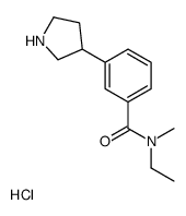 N-乙基-n-甲基-3-(吡咯烷-3-基)苯甲酰胺盐酸盐结构式