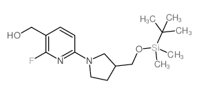 (6-(3-((叔-丁基二甲基甲硅烷基氧基] 甲基)吡咯烷基-1-基)-2-氟吡啶-3-基)甲醇结构式