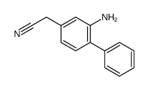 2-氨基-(1,1-联苯)-4-乙腈结构式